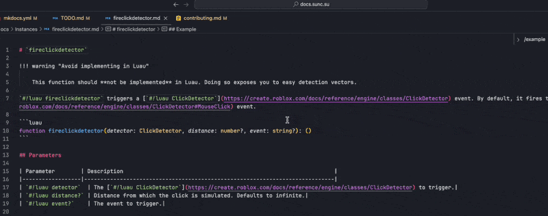 Formatting a markdown document using the Markdown All In One extension in Visual Studio Code
